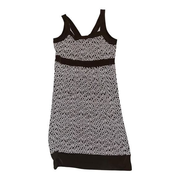 Apt 9 Women’s Sleeveless Shoulder Strap Dress Size Medium Brown & White Mod - Picture 3 of 3